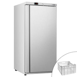 Zamrażarka magazynowa ze stali nierdzewnej ECO – 600 litrów – z 1 drzwiami i 11 koszami – wnętrze drzwi z tworzywa sztucznego