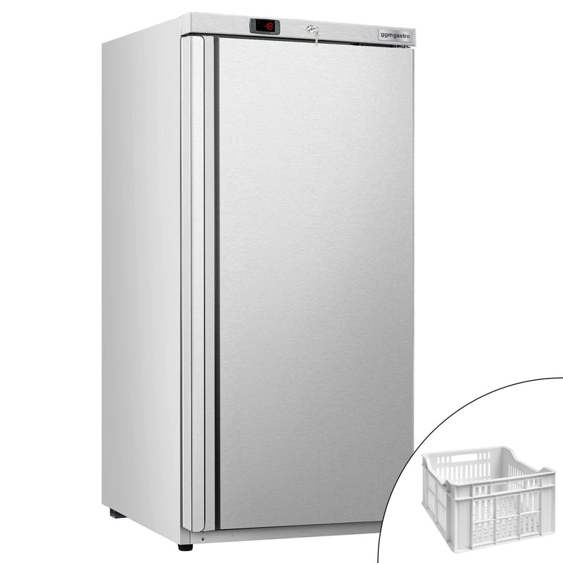 Zamrażarka magazynowa ze stali nierdzewnej ECO – 600 litrów – z 1 drzwiami i 11 koszami – wnętrze drzwi z tworzywa sztucznego