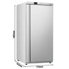 Szafa mroźnicza magazynowa ECO – stal nierdzewna – 600 L – z 1 drzwiami i 11 koszami – wewnętrzna strona drzwi z tworzywa sztucznego