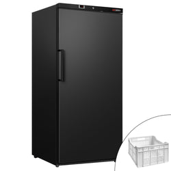 Zamrażarka magazynowa ECO – 600 litrów – z 1 drzwiami i 11 koszami – wnętrze drzwi z tworzywa sztucznego – czarna