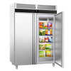 Commercial Upright Freezer Stainless steel PREMIUM - GN 2/1 - 1400L - with 2 doors