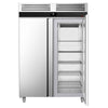 Commercial Upright Freezer Stainless steel PREMIUM - GN 2/1 - 1400L - with 2 doors