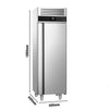 Commercial Upright Freezer Stainless steel PREMIUM - 400L - with 1 door