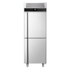 Commercial Upright Freezer Stainless steel PREMIUM - GN 1/1 - 700L - with 2 half glass doors