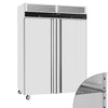 Commercial Upright Freezer Stainless steel ECO - GN 2/1 - 1400L - with 2 doors & Rails & support grids - On castors