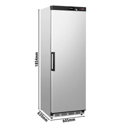 Zamrażarka do przechowywania ze stali nierdzewnej PREMIUM – 400 litrów – z 1 drzwiami – wnętrze drzwi z tworzywa sztucznego