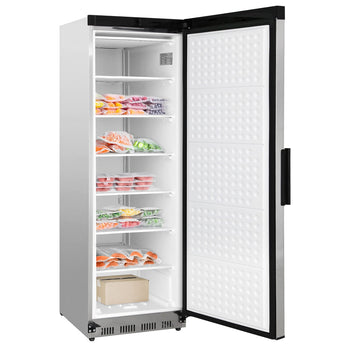 Chłodziarka skrzyniowa ze stali nierdzewnej PREMIUM – 400 litrów – z 1 drzwiami – wnętrze drzwi z tworzywa sztucznego - Prime Gastro