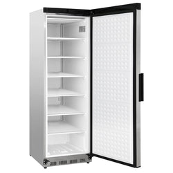 Zamrażarka do przechowywania ze stali nierdzewnej PREMIUM – 400 litrów – z 1 drzwiami – wnętrze drzwi z tworzywa sztucznego