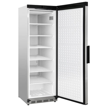 Chłodziarka skrzyniowa ze stali nierdzewnej PREMIUM – 400 litrów – z 1 drzwiami – wnętrze drzwi z tworzywa sztucznego - Prime Gastro