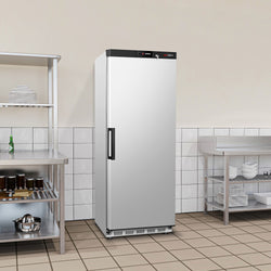 Szafa mroźnicza PREMIUM ze stali nierdzewnej - 600 litrów - z 1 drzwiami - wnętrze drzwi z tworzywa sztucznego