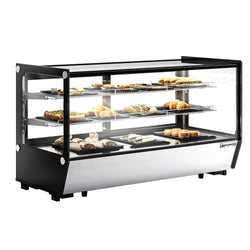 Witryna chłodnicza stołowa - 200 litrów - 1220 mm - kwadratowa - z 2 półkami