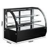 Countertop display fridge - 105L - 700mm - Double glazing - with 2 glass shelves - 2 rear sliding glass doors