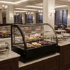 Countertop display fridge - 105L - 700mm - Double glazing - with 2 glass shelves - 2 rear sliding glass doors