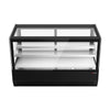 Countertop display fridge - 120L - 700mm - Double glazing - square - with 2 glass shelves - rear sliding glass doors - Black