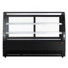 Countertop display fridge - 140L - 900mm - Double glazing - with 2 glass shelves - rear sliding glass doors