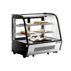 Witryna chłodnicza stołowa - 120 litrów - 690 mm - okrągła - z 2 półkami