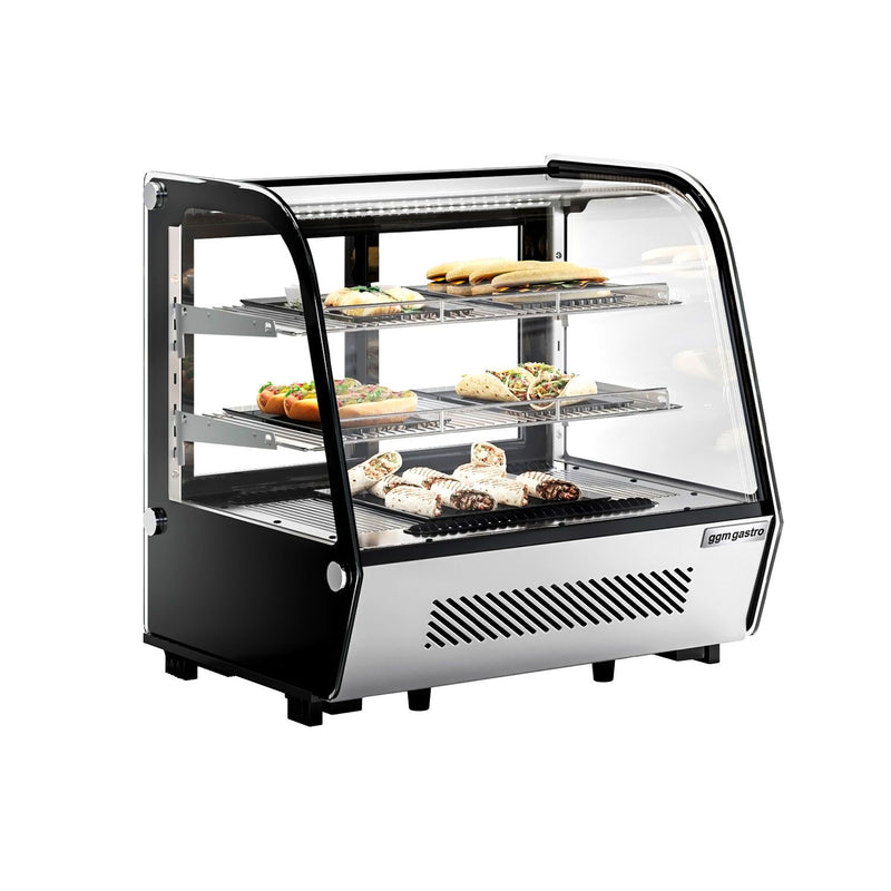 Witryna chłodnicza stołowa - 120 litrów - 690 mm - okrągła - z 2 półkami