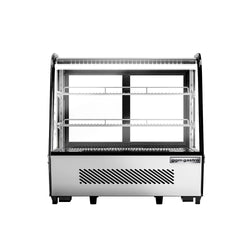 Witryna chłodnicza stołowa - 120 litrów - 690 mm - okrągła - z 2 półkami