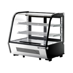 Witryna chłodnicza stołowa - 120 litrów - 690 mm - okrągła - z 2 półkami