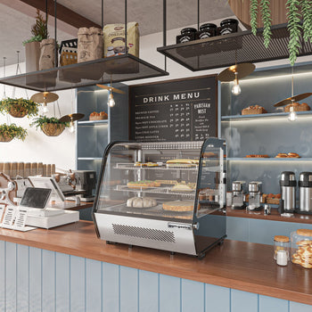 Witryna chłodnicza stołowa - 120 litrów - 690 mm - okrągła - z 2 półkami - Prime Gastro