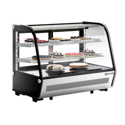 Witryna chłodnicza stołowa - 160 litrów - 870 mm - okrągła - z 2 półkami