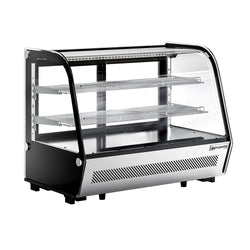 Witryna chłodnicza stołowa - 160 litrów - 870 mm - okrągła - z 2 półkami