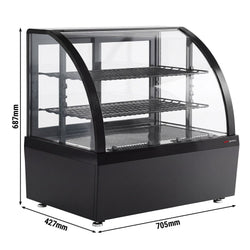 Stołowa witryna chłodnicza – 100 litrów – 705 mm – z 2 półkami – oświetlenie LED