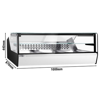 Witryna chłodnicza stołowa na ryby i mięso - 870 mm - dla 3x GN 1/1