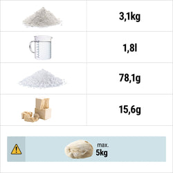 Miesiarka do ciasta / maszyna do wyrabiania ciasta – 16 litrów / 5 kg – ze stałą dzieżą – 230 V