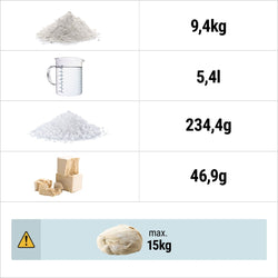 Miesiarka do ciasta / maszyna do wyrabiania ciasta – 30 litrów / 15 kg – ze stałą dzieżą – 400 V