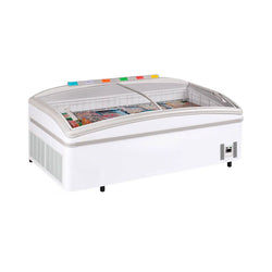 Wyspa chłodnicza & mroźnicza - 1990x920mm - 470 litrów - przesuwana szklana pokrywa