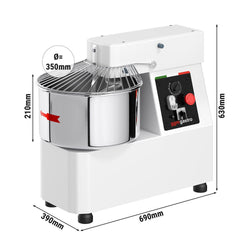 Mikser do ciasta - 22 litry / 18 kg - 2 prędkości - z stałą misą - funkcja czasomierza