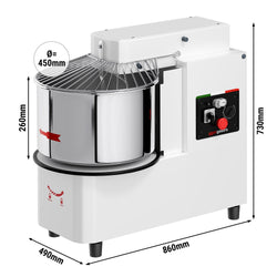 Mikser do ciasta - 42 litry / 38 kg - 2 prędkości - wyjmowana misa i mieszadło na zawiasach - funkcja czasomierza
