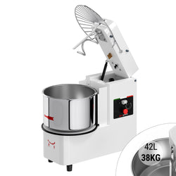 Miesiarka spiralna do ciasta - 42L / 38kg - z wyjmowaną dzieżą - z timerem - z podnoszoną głowicą - do ciast ciężkich - 400V