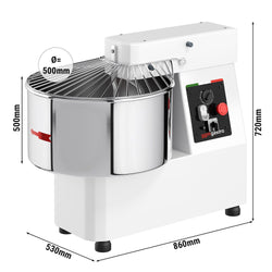 Mikser do ciasta - 53 litry / 44 kg - 2 prędkości - ze stałą dzieżą - funkcja czasomierza