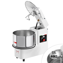Miesiarka spiralna do ciasta - 53L / 44kg - 2 prędkości - z wyjmowaną dzieżą - z timerem - z podnoszoną głowicą - 400V