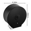 Commercial Jumbo Toilet Roll Dispenser - Single-Roll - fits rolls up to 210mm - Stainless Steel - Black