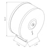 Commercial Jumbo Toilet Roll Dispenser - Single-Roll - fits rolls up to 210mm - Stainless Steel