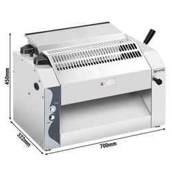 Wałkownica do ciasta - do pizzy Ø420mm i makaronu - grubość ciasta od 0mm do 10mm