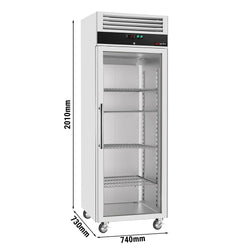 Zamrażarka ze stali nierdzewnej ECO - 600 litrów - z 1 szklanymi drzwiami