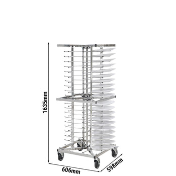 Podwójny wózek do układania talerzy - do 80 talerzy - Prime Gastro