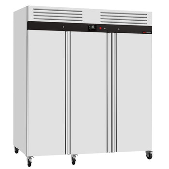 Commercial Upright Freezer ECO – Stainless Steel – 1590 L – 3 Stainless Steel Doors – Plastic Interior Door Lining