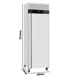 Zamrażarka ze stali nierdzewnej ECO - 600 litrów - z 1 drzwiami - wewnętrzne drzwi z tworzywa sztucznego