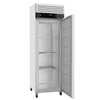 Commercial Upright Freezer Stainless steel ECO - 600L - with 1 door & Stainless steel rails & support grids - On castors