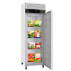 Commercial Upright Freezer Stainless steel ECO - 600L - with 1 door & Stainless steel rails & support grids - On castors