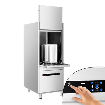 Dwuścienna zmywarka do garnków - cyfrowa - 16,7 kW - z detergentem & pompą spustową - Prime Gastro