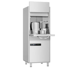 Dwuścienna zmywarka do garnków - cyfrowa - 12,2 kW - z pompą detergentu i nabłyszczacza