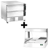 Commercial Undercounter Fridge Freezer - Dual Temperature [-22 to +8°C] - 1230mm - 2 Drawer - 2x GN 1/1 - incl. Chip Scuttle