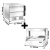 Commercial Undercounter Fridge Freezer - 900mm - 2 Drawer - 2x GN 1/1 - incl. Chip Scuttle