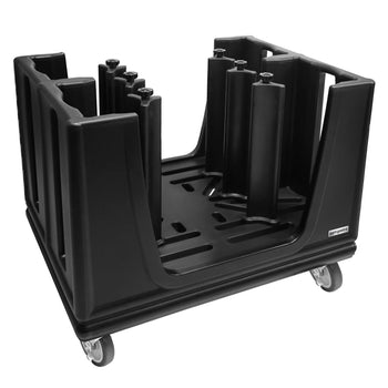 Dozownik do talerzy - nieogrzewany - z kółkami i 6 regulowanymi przegrodami - 180 - 480 talerzy - Prime Gastro